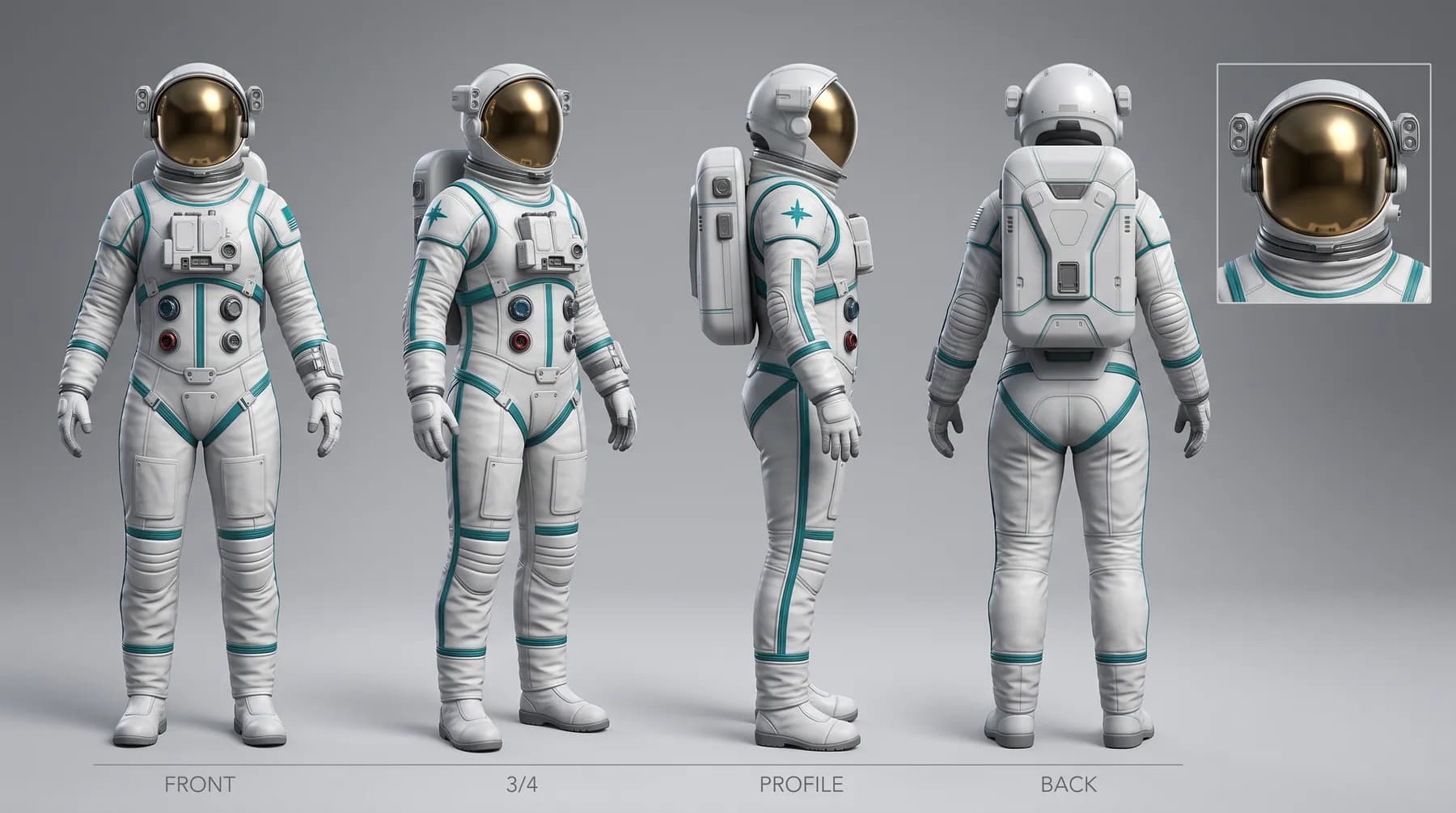 Vela's character turnaround sheet
