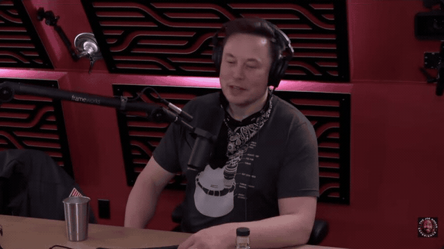 Elon Musk speaking with Joe Rogan